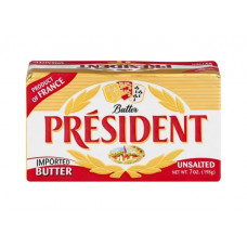 PRESIDENT FRENCH BUTTER UNSALTED 200G